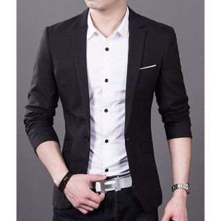 Combo áo vest nam ôm body màu đen + cà vạt + nơ