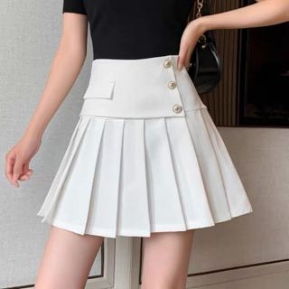 Chân váy xếp ly 3 khuy hàng thiết kế