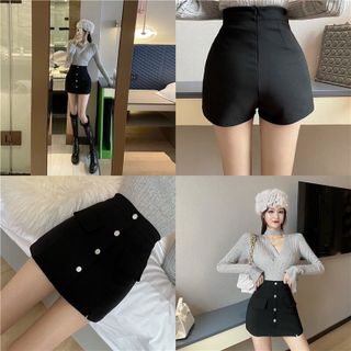 Quần váy 4 khuy cạp cao chất tuyết mưa