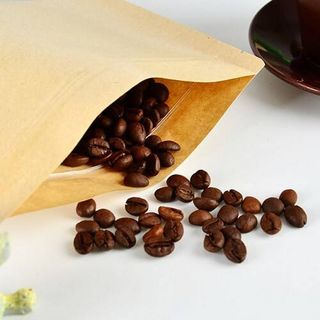 1kg Túi zip giấy Kraft đáy đứng có cửa sổ hoặc không cửa sổ khách chọn