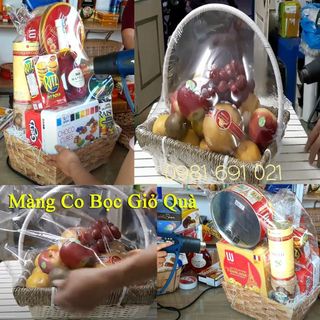 Màng Co Giỏ Quà Tết TÚI MÀNG CO BỌC GIỎ QUÀ TẾT 2022 hàng loại 1 siêu đẹp chất lượng CÓ SIZE LỚNBAO BÌ KHẢ ANH