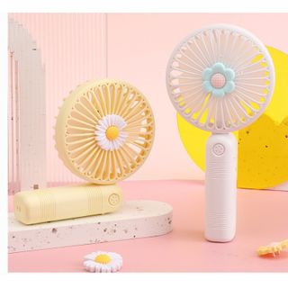 Quạt Cầm tay mini hoa cúc gấp mở tiện lợi siêu dễ thương - Sạc USB