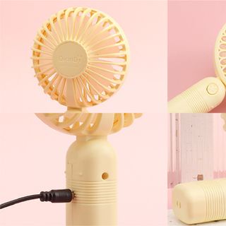 Quạt Cầm tay mini hoa cúc gấp mở tiện lợi siêu dễ thương - Sạc USB