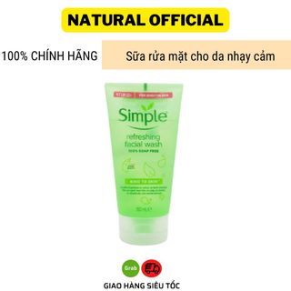 Sữa rửa mặt SIMPLE Refreshing Facial Wash dạng Gel phù hợp với mọi loại da giá sỉ