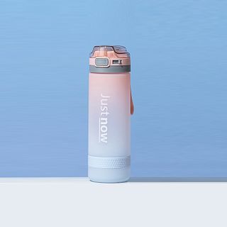 Bình Nước Nắp Bật Có Ống Hút JUST NOW 600ml, Bình Nước thể thao, tập gym