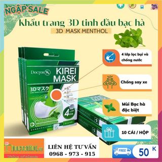 Combo 3 hộp Khẩu trang tinh dầu thiên nhiên Doctor K giá sỉ