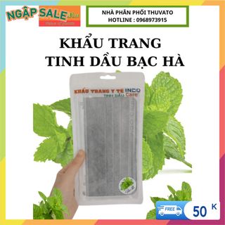 Combo 3 hộp Khẩu trang tinh dầu thiên nhiên Indo care (1hộp 50 cái) giá sỉ