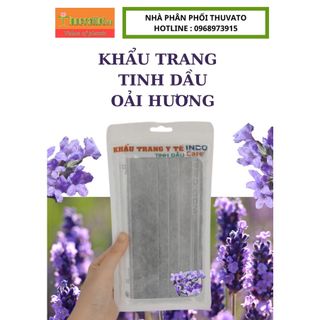 Combo 3 hộp Khẩu trang tinh dầu thiên nhiên Indo care (1hộp 50 cái)