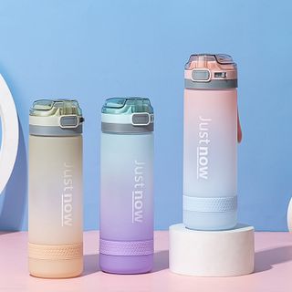 Bình Nước Nắp Bật Có Ống Hút JUST NOW 600ml, Bình Nước thể thao, tập gym