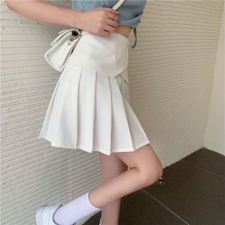 Chân váy xếp ly 4 khuy chất tuyết mưa cạp cao che bụng