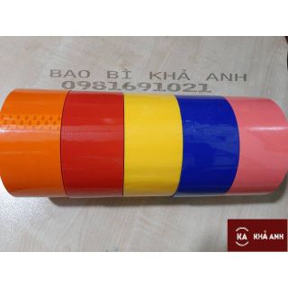 BĂNG KEO 5 MÀU NGŨ SẮC MÀU NGẪU NHIÊN quấn Hàng đóng gói trang trí hàng hóa - 1 cây 5 cuộn - Bao Bì Khả Anh giá sỉ