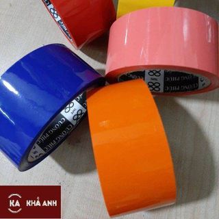 BĂNG KEO 5 MÀU NGŨ SẮC MÀU NGẪU NHIÊN quấn Hàng đóng gói trang trí hàng hóa - 1 cây 5 cuộn - Bao Bì Khả Anh