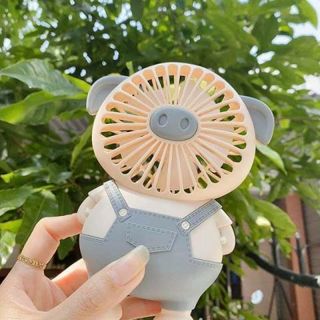 Quạt Cầm tay mini hình con lợn dễ thương - Sạc USB