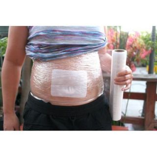 Màng PE quấn bụng giảm mỡ tắm trắng trong SPa - lõi siêu mõng dễ cầm nắm