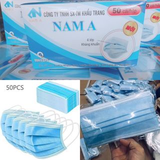 1 Hộp Khẩu Trang Y Tế Cao Cấp 4 Lớp vải 3D kháng khuẩn hộp 50 cái dành cho người lớp - Bao Bì Khả Anh giá sỉ