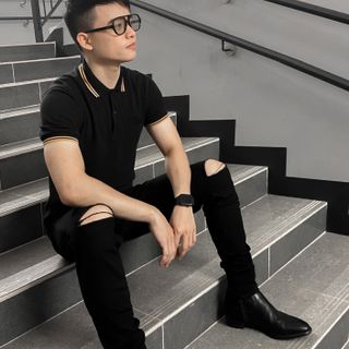 Quần Jeans đen nam cao cấp, co giãn, vải chính phẩm