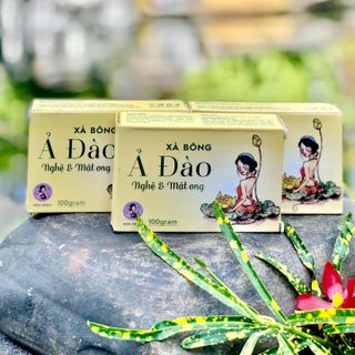 [Chính Hãng] Xà Bông Nghệ Ả Đào Trị Viêm Nang Lông,Giảm Thâm Mụn, Trắng Da Mộc Nhan Natural 100gr