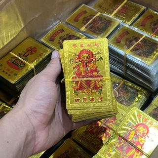 Sỉ Kim Bài Thần Tài, Phúc Lộc Thọ, Tam Đa, Ngũ Lộ Thần Tài Plastic