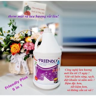 Nước Giặt Xả Friendly Plus 5in1 Đậm Đặc 3500ml