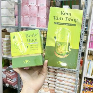 Combo kem body cốt ủ bưởi + tắm trắng bưởi