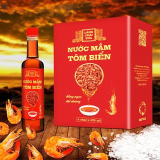 [THÙNG 6 CHAI] NƯỚC MẮM TÔM BIỂN HỒNG NGỌC ĐẠI DƯƠNG 525ML - LÀNG CHÀI XƯA