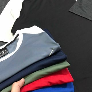 Áo Thun Nam Phối Màu Kiểu Dáng Thể Thao Hàng Chuẩn Form Siêu Đẹp