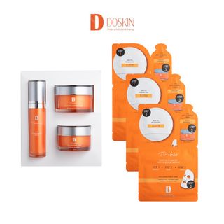 Combo 3 Sản Phẩm Q10 Dưỡng Da Toàn Diện Doskin + 3 Mặt Nạ Dưỡng Da 3 Bước Doskin Q10 giá sỉ