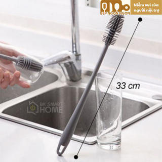 Cây cọ ly bằng silicone mềm cây rửa ly cốc có cán dài cao cấp