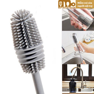 Cây cọ ly bằng silicone mềm cây rửa ly cốc có cán dài cao cấp