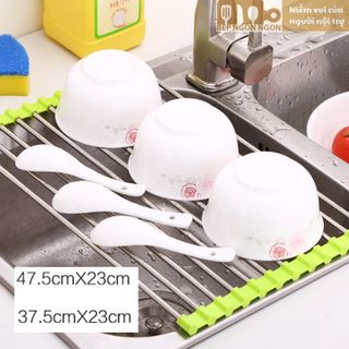 Giá inox để ráo nước bồn rửa chén bát