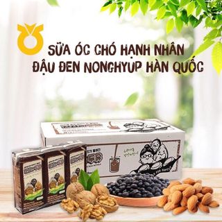 Sữa óc chó hạnh nhân đậu đen WELLHEIM Hàn Quốc thùng 24 hộp