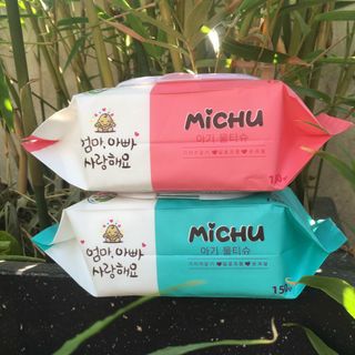Khăn ướt Michu 150gr vải bi dày dặn