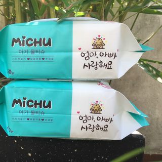 Khăn ướt Michu 150gr vải bi dày dặn