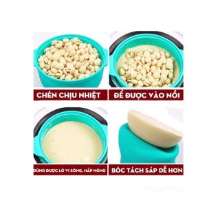 CHÉN SILICON - COMBO CHÉN SILICON + 100G SÁP MÀU- CHÉN NẤU SÁP - SÁP PREMIER - NIHOUSE -CẦN THƠ
