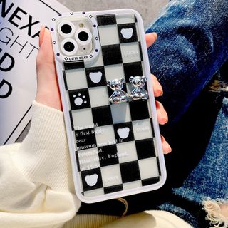 Ốp Lưng Silicon Chống Sốc Viền Nổi - Hình Nổi Cute Bear