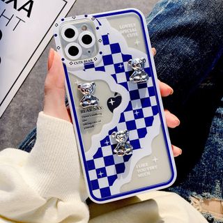 Ốp Lưng Silicon Chống Sốc Viền Nổi - Hình Nổi Cute Bear
