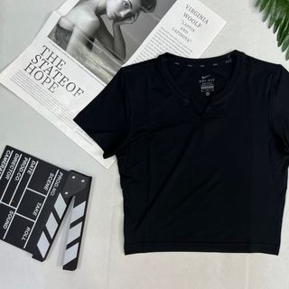 Đồ Thể Thao Áo Croptop Nữ Cổ V Hàng Chuẩn Form, Vải Đẹp