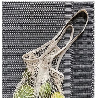 Túi lưới vintage màu be dây dài bền chắc, túi nữ đi biển đi siêu thị