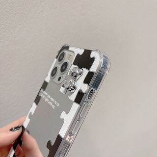 Ốp Lưng Gương Chống Sốc Logo Bear