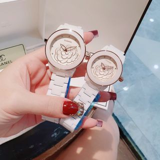 ĐỒNG HỒ THỜI TRANG MẶT HOA ĐÁ CERAMIC