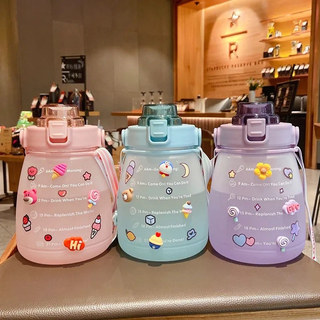 Bình nước 1300ml bình nước học sinh chia vạch nhắc nhở