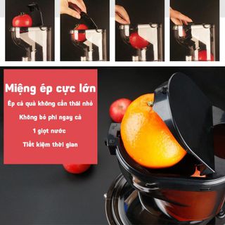 Máy Ép Chậm Nineshield KB F8B-Máy ép trái cây hoa quả chưa đầy 5 phút chất lượng cao, ứng dụng công nghệ ép chậm giúp bạn thu được nhiều lượng nước vẫn giữ được độ tươi ngon và hương thơm tự nhiên của các loại hoa qủa