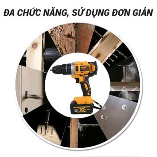 Máy khoan Pin Dùng Động Cơ Chổi Than Dewalt 118V – Động cơ cực mạnh mẽ - Đầu 13mm –3 chức năng chế độ khoan, vít, búa – 20 cấp trượt – Kèm 2 pin sạc 10 cell, 1 dock sạc – Giá siêu tốt