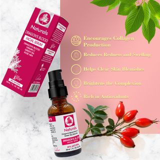 Serum Naturals huyết thanh đỏ cùng tinh chất trà xanh, Vitamin C cùng các tunh chất khác giúp da dưỡng ẩm chuyên sâu ,chống lão hoá 30ml
