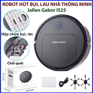 Robot Hút Bụi Lau Nhà Mini Thông Minh Jallen Gabor IS25 lực hút mạnh ,lau nhà sạch sẽ, sử dụng được trên nhiều loại sàn nhà Thời Gian Sử Dụng Lâu, Máy Vận Hành Êm Không Ồn giá sỉ