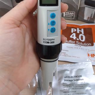 Bút đo pH/EC/TDS/Nhiệt độ trong nước nghành thủy canh COM-300 giá sỉ