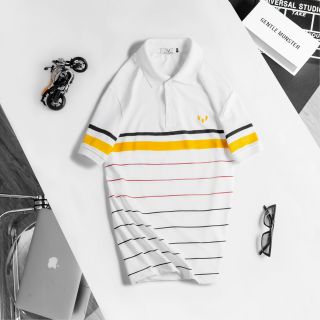 Áo polo nam cổ bẻ Marc in sọc 100% thoáng mát , SIZE 55kg -&gt; 95kg