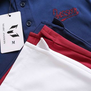 Áo polo nam cổ bẻ JASSON 100%thoáng mát, SIZE 55kg-95kg