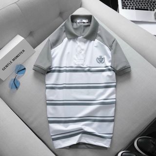 Áo polo nam cổ bẻ Pack in sọc 100% thoáng mát , SIZE 55KG ->95KG