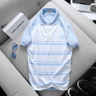 Áo polo nam cổ bẻ Pack in sọc 100% thoáng mát , SIZE 55KG ->95KG